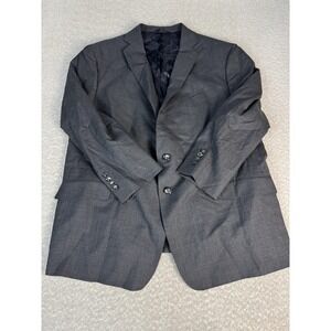 Brooks Brothers Blazer Mens 44 Gray 100% Wool Two Button Suit Jacket Lined